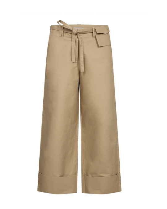 CMKAIRA – HOSE MIT BINDEBÄNDERN IN BRAUN