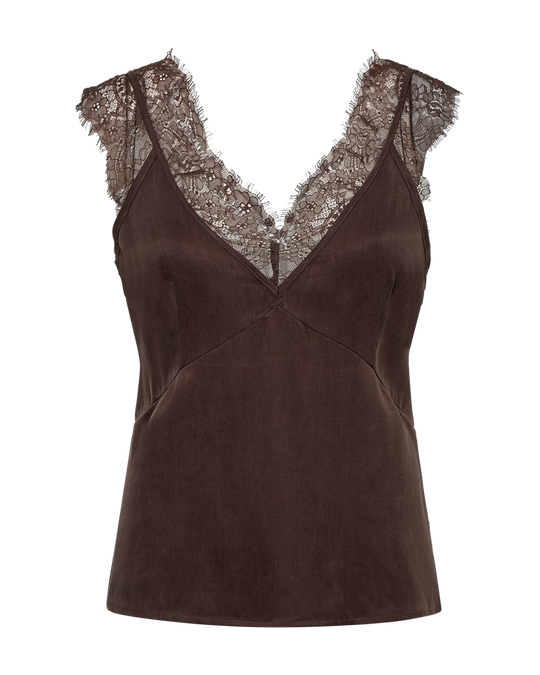 CMMARTA – TOP MIT SPITZENDETAILS IN BRAUN