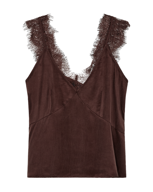 CMMARTA – TOP MIT SPITZENDETAILS IN BRAUN