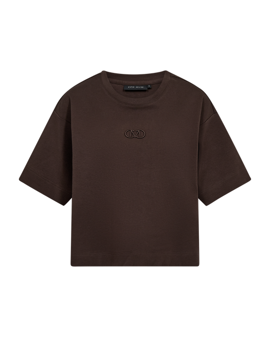 CMMUSE – OVERSIZED T-SHIRT IN BRAUN