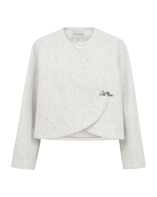 CMBUCCO – BOUCLÉ-JACKE IN WEISS