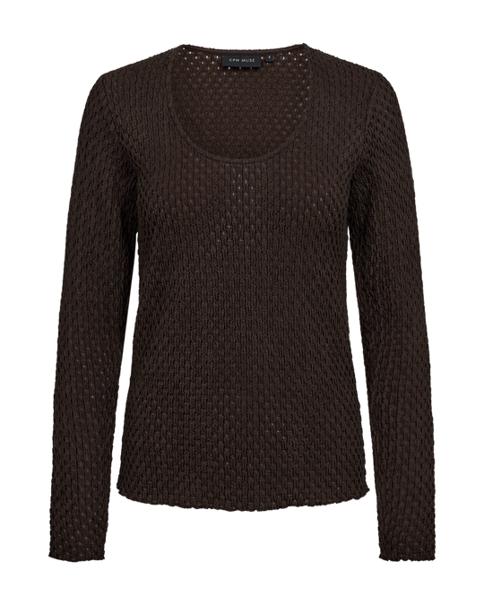 CMBOBBIE - BLUSE IN BRAUN