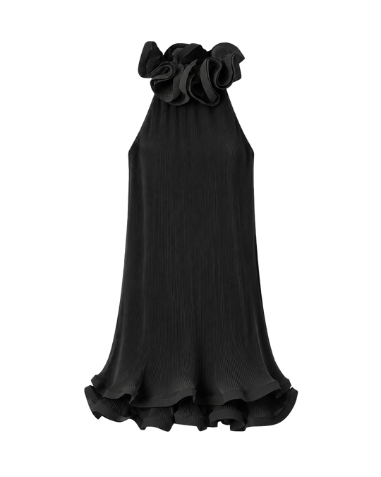 CMKIRA – PLISSÉ-KLEID IN SCHWARZ