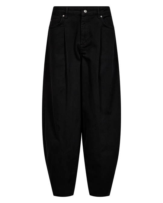 CMANORA – BARREL-JEANS IN SCHWARZ