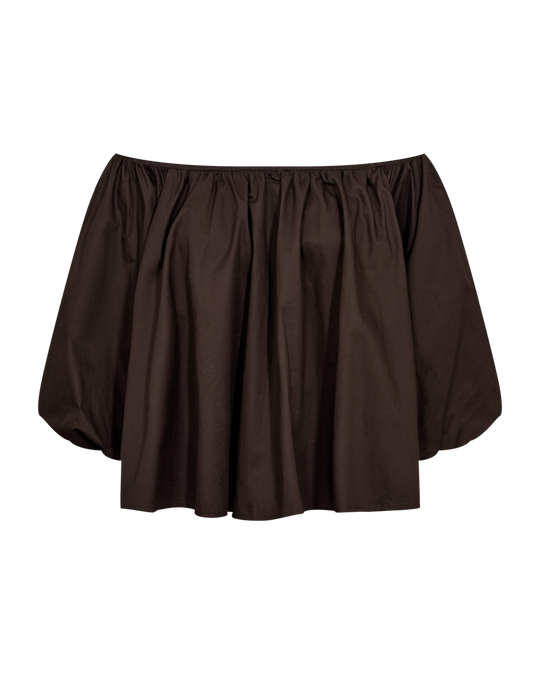 CMSHIRLEY – OFF-SHOULDER-BLUSE IN BRAUN