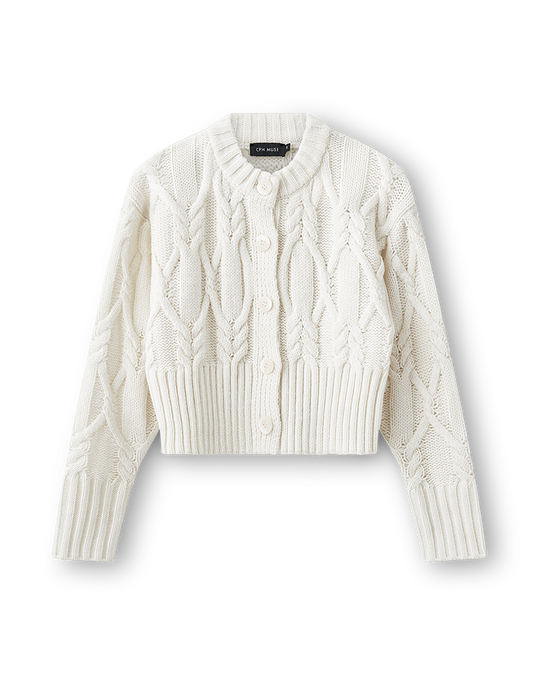 CMMAGLE - CARDIGAN IN WEISS