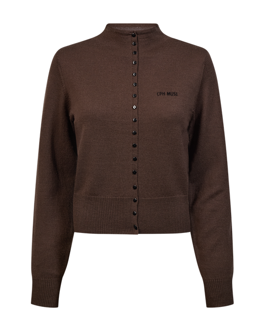 CMKENNA - CARDIGAN IN BRAUN