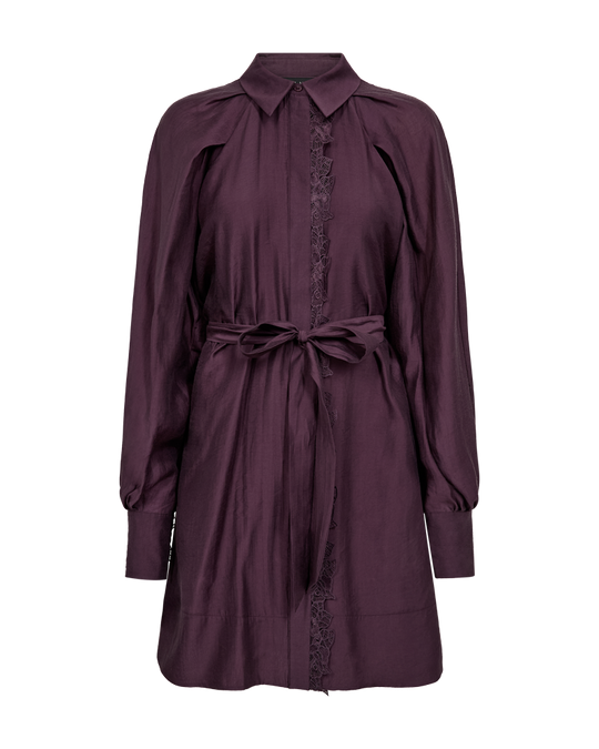CMMOLLY – HEMDKLEID IN DUNKELLILA